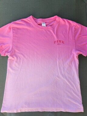 Victoria's Secret Pink Ombre Dip Dye SS Campus Tee Shirt Pink Lollipop Small